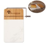 Marble and Bamboo Cutting Board with Logo