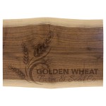 Logo Branded 13 3/4"x 9 3/4" Black Walnut Cutting and Charcuterie Board