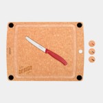 Swiss Army - Victorinox USA Made Large Gourmet Cutting Board with Knife Combo Set with Logo