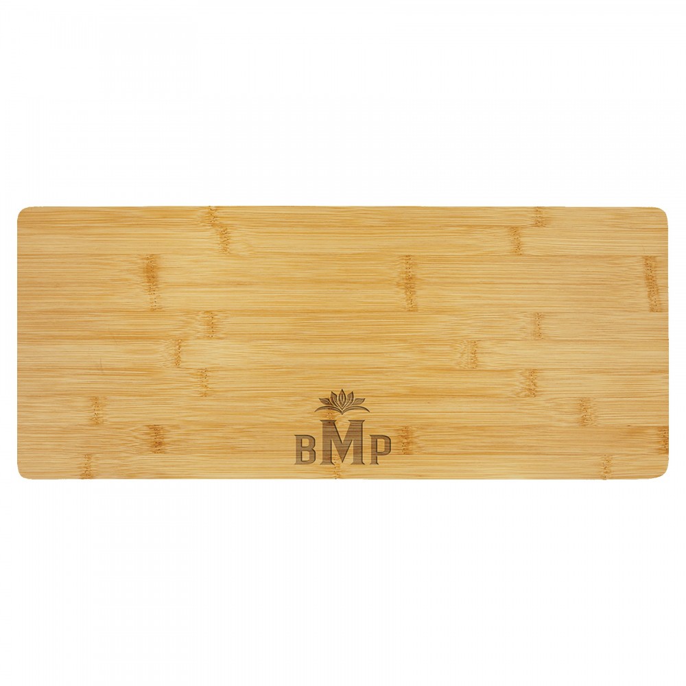 Logo Branded 19 3/4" x 8" Bamboo Charcuterie Board/Cutting