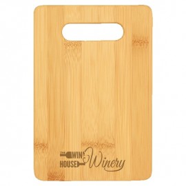 Bamboo Rectangle Cutting Board, 9" x 6" with Logo