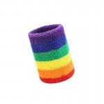 Custom Imprinted Rainbow Wrist Sweatband