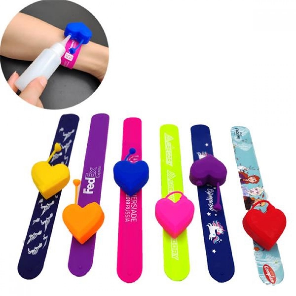 Heart Sanitizer Slap Bracelet Logo Printed