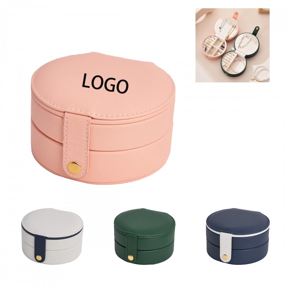 Mini Travel Jewelry Organiser Box With Mirror Logo Branded