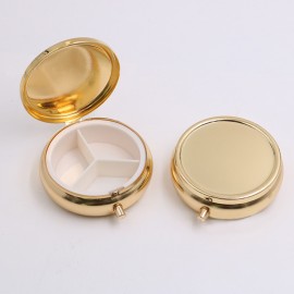 Logo Branded Round Metal Box W/A Mirror