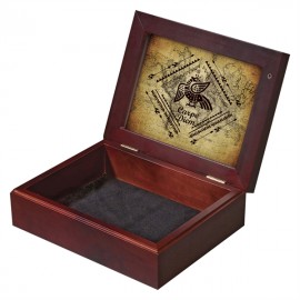 8"x6" Mahogany 2-sided Keepsake Box w/Full Color Insert Logo Branded