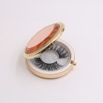 Round Eyelash Box W/A Mirror Logo Branded