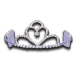4 Section Heart Tiara (2 3/8" High) Logo Branded