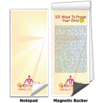 Custom Printed 3 1/2" x 8" Full-Color Magnetic Notepads - 101 Ways to Praise Your Child