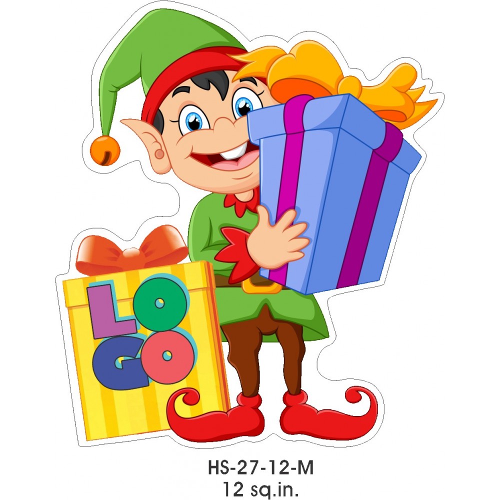 Custom Imprinted Elf Gift Shop Magnet (12 Square Inch)