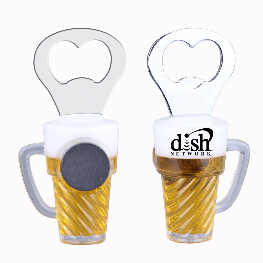 Magnetic Beer Mug Bottle Opener Custom Imprinted