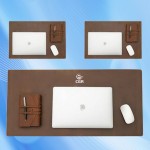 Sleek Leather Mouse Pad for Desktops with Logo