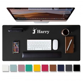 31.5" x 15.7" Leather Desk Mouse Pad with Logo