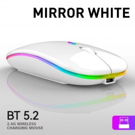 Super Slim Rechargeable Silent Wireless Mouse with LED Light with Logo