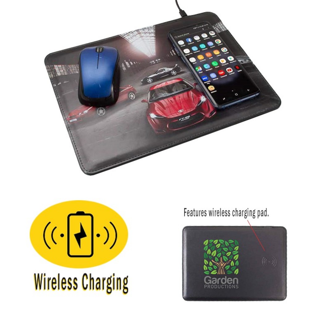 Personalized Wireless Charging Mousepad 10W - Black