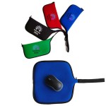 Portable Mouse Case Zipper Pouch Mousepad with Logo