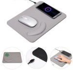 2 In 1 Wireless Charging Mouse Pad With Wrist Support with Logo