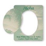 Picture Frame w/ Oval Shape Cut-Out Vinyl Magnet - 30mil with Logo