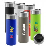 Customized 18 Oz. Newport Double Wall Stainless Steel Vacuum Insulated Canteen (Black)