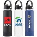 Concord 27oz Double Wall Stainless Steel Vacuum Insulated Bottle (White) with Logo
