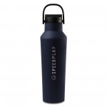 CORKCICLE Sport Canteen Soft Touch- 20 Oz. - Midnight Navy with Logo