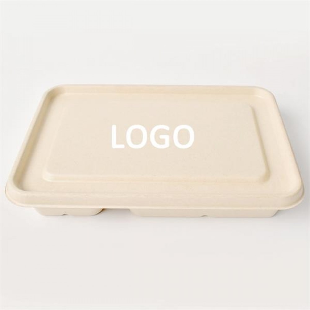 Eco-Friendly Sugar Cane Takeout Container - 5 Compartments with Logo