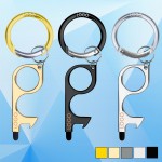 Promotional PPE Door Opener/Closer Stylus No-Touch w/ Round Carabiner