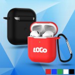 Promotional Silicone Earbud Case w/Carabiner