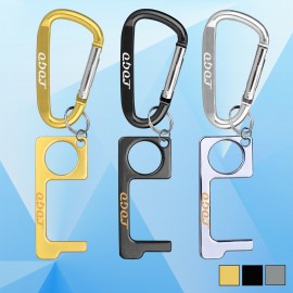 Personalized PPE Door Opener Closer No-Touch w/ Carabiner