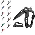 Multitool Carabiner With Folding Pocket Knife with Logo