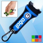 Magnetic PVC Flashlight w/Carabiner with Logo