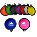 Personalized Colorful Collapsible Dog Bowl With Carabiner