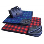 Fleece Picnic Blanket w/Attached Carrying Strap Custom Embroidered