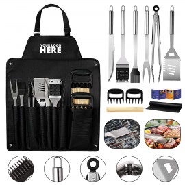Pitmaster King Ultimate 5pc Grill Cleaning Tool Set with Stainless Steel Scrapers for Grates and Extended Handles for Heat Resistance
