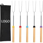 Customized Extendable Rosating Fork Stick with Pouch (5 Pack Set)