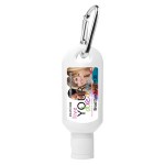 Promotional "Sunny Day" 1 Oz. Broad Spectrum SPF 30 Sunscreen Lotion w/Carabiner Tottle (Full Color)