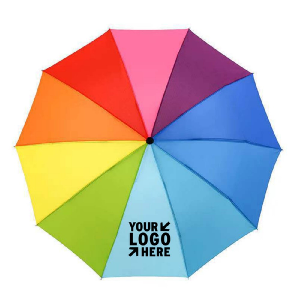 38¡ Rainbow Folding Umbrella with Logo