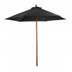 7' FSC Wooden Market Umbrella with Logo