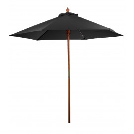 7' FSC Wooden Market Umbrella with Logo