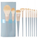 10 pcs Cheap Cosmetic Make Up Brush Set Kit with bag Custom Printed