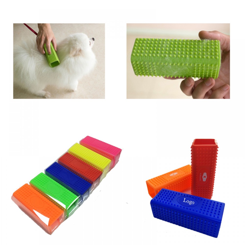 Silicone Pet Hair Remover Custom Printed