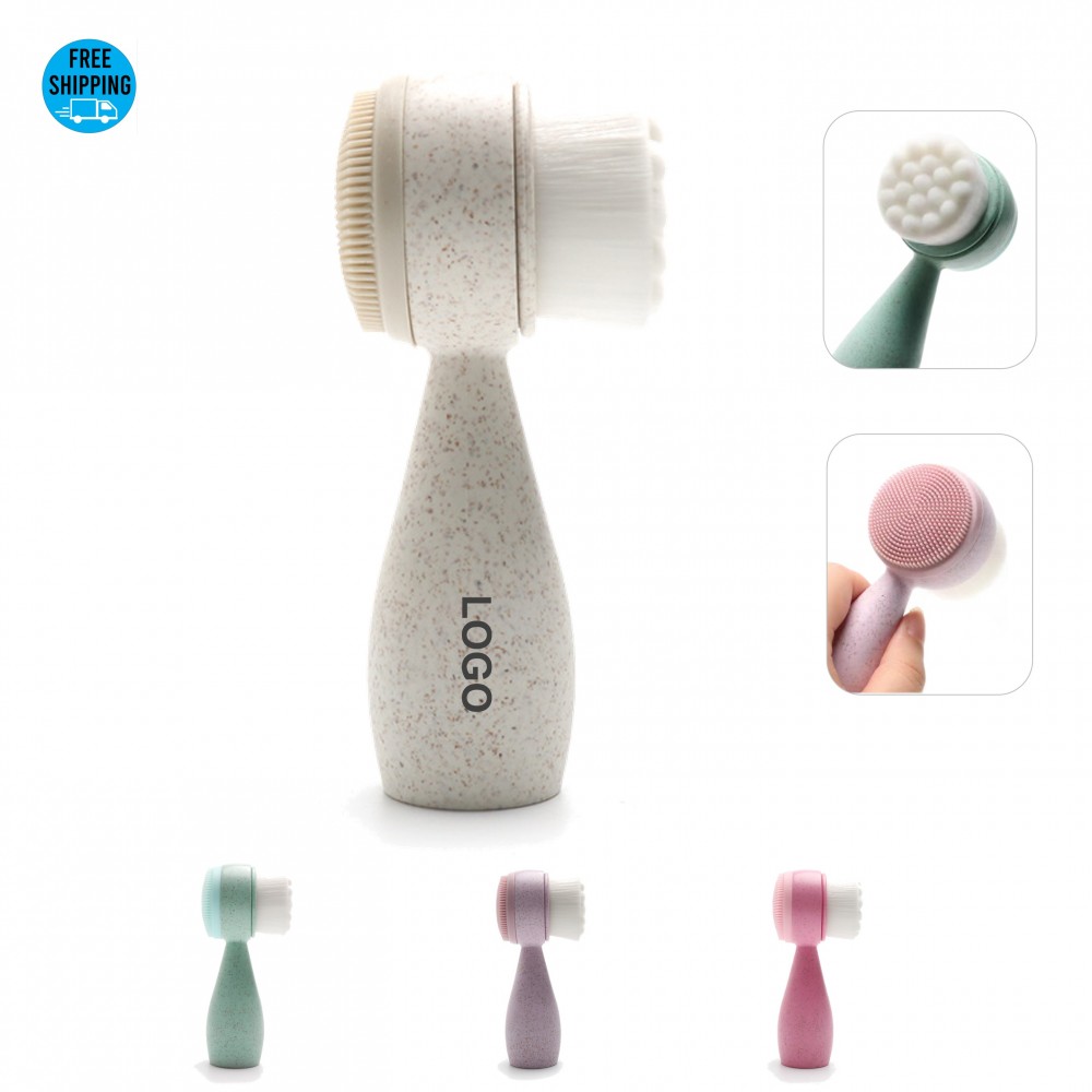 Custom Imprinted Eco Wheat Facial Cleansing Brush