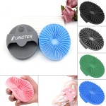 Custom Imprinted Circular Silicone Body Scrubber Shower Brush Hexagon Body Exfoliator Body Cleansing