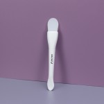 Logo Branded Plastic Handle Silicone Face Mask Oval Shape Brush for Mud, Clay, Mixed Mask Skin Care Tool