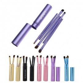 Cosmetic Make Up Eye Brush Set Kit With Aluminum Case Custom Printed