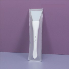 Plastic Handle Silicone Face Mask Shovel-Shaped Brush with PVC Packing Soft Makeup Skin Care Tool Custom Imprinted