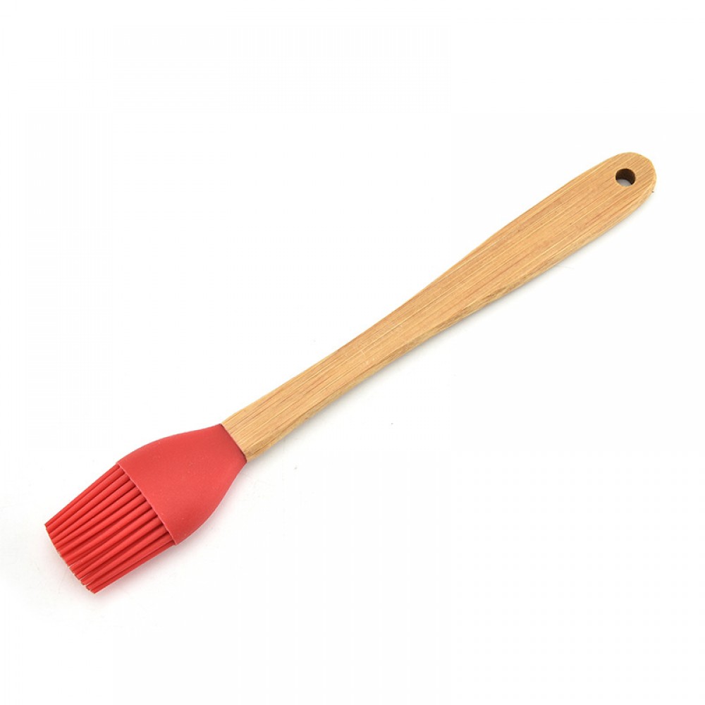 Wooden Handle Silicone Brush BBQ Custom Imprinted