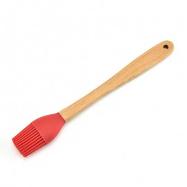 Wooden Handle Silicone Brush BBQ Custom Imprinted