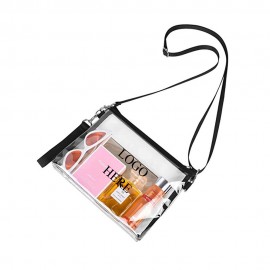 Custom Imprinted PVC Clear Crossbody Bag / Portable Purse