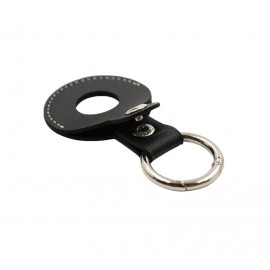 PU Leather AirTag Holder with Keyring Logo Branded